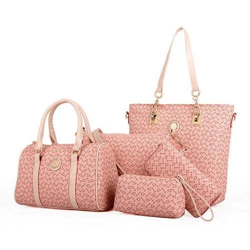 5 Set Famous Brand Women luxury Hand Bag