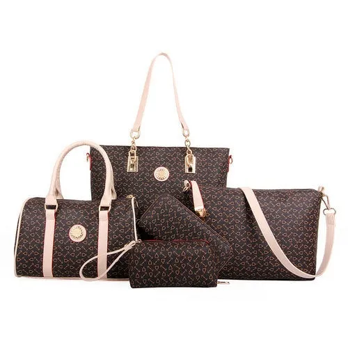 5 Set Famous Brand Women luxury Hand Bag