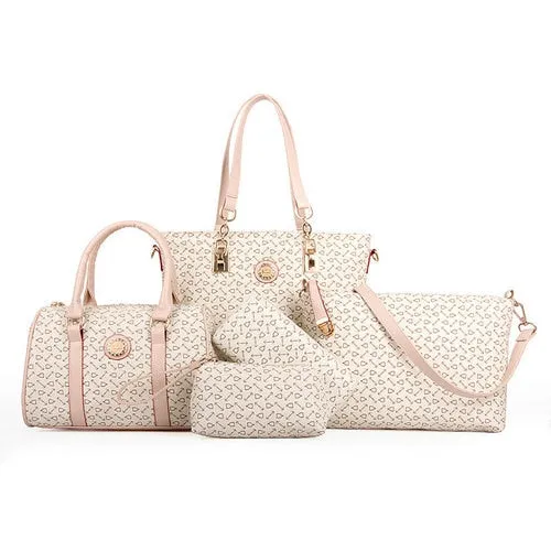5 Set Famous Brand Women luxury Hand Bag