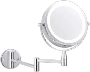 5X Magnifying LED Lights Shaving Wall Mounted Bathroom Mirror Makeup Bath Shave Makeup Cosmetic Mirror Vanity Smart