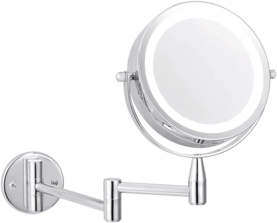 5X Magnifying LED Lights Shaving Wall Mounted Bathroom Mirror Makeup Bath Shave Makeup Cosmetic Mirror Vanity Smart