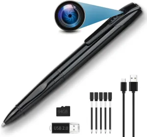 64GB Hidden Camera - Pen Camera-Mini Camera with FHD 1080P - Hidden Cameras for Indoor Safety Classroom Learning