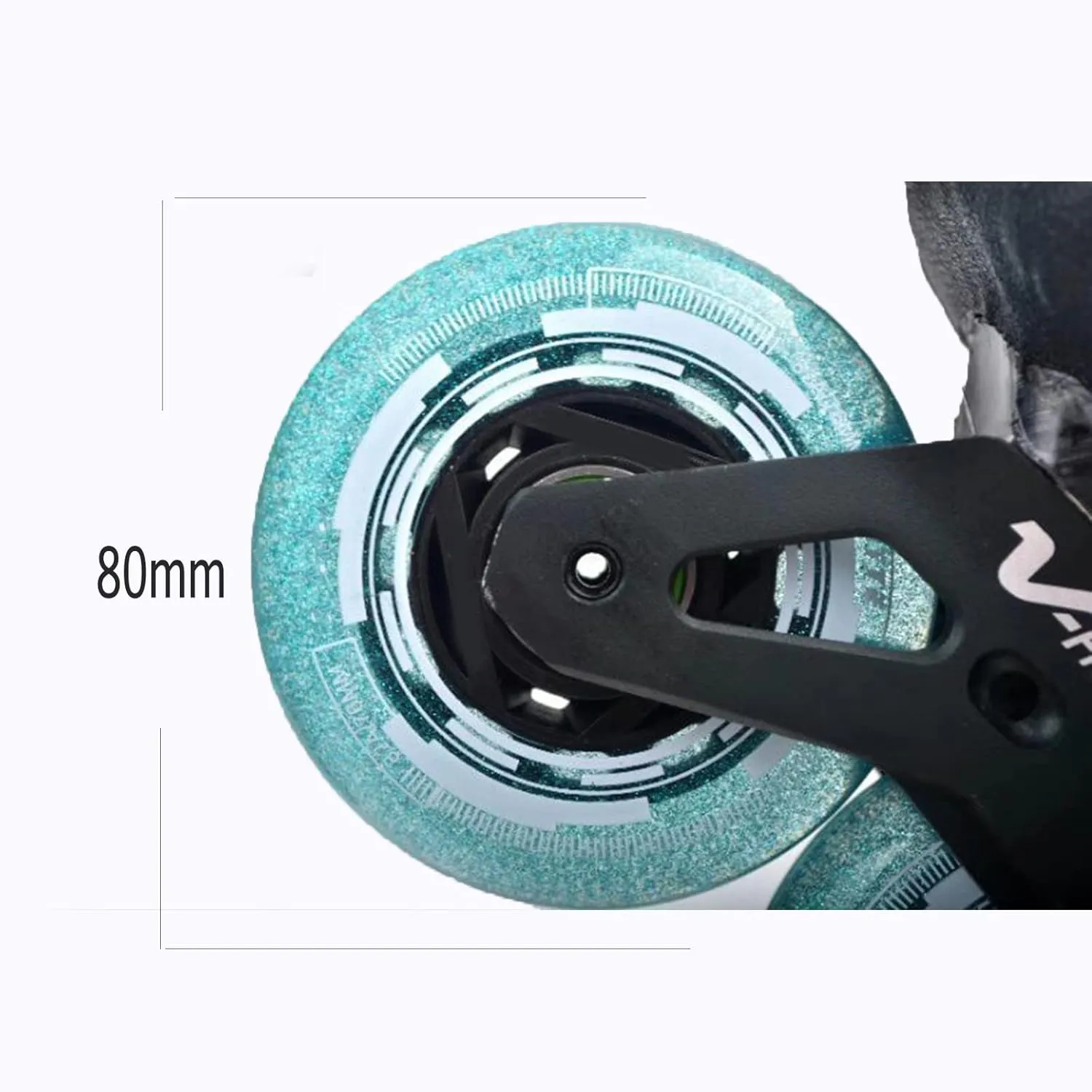 82A Inline Skates Wheel Blue Wine Red Star River PU Rollers for Slalom Street Asphalt Road Skating Roller Skate Wheels, 8 Pack