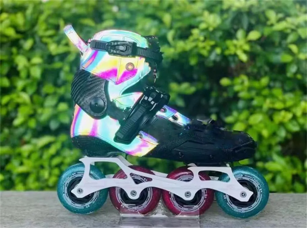 82A Inline Skates Wheel Blue Wine Red Star River PU Rollers for Slalom Street Asphalt Road Skating Roller Skate Wheels, 8 Pack