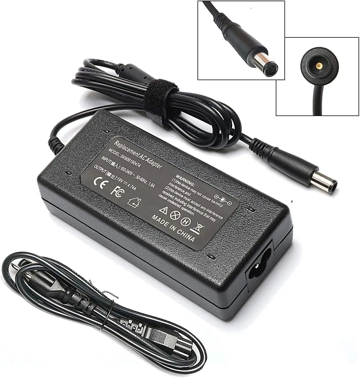 90W AC Adapter Laptop Charger for Hp Elitebook 8460p 8470p 8440p 8560p 8760p 8460w 8470w 8570w 8770w Probook 4430s 4440s 4520s 4530s 4540s Compaq 6730b 6530b 6560b Laptop Notebook Power Supply Cord
