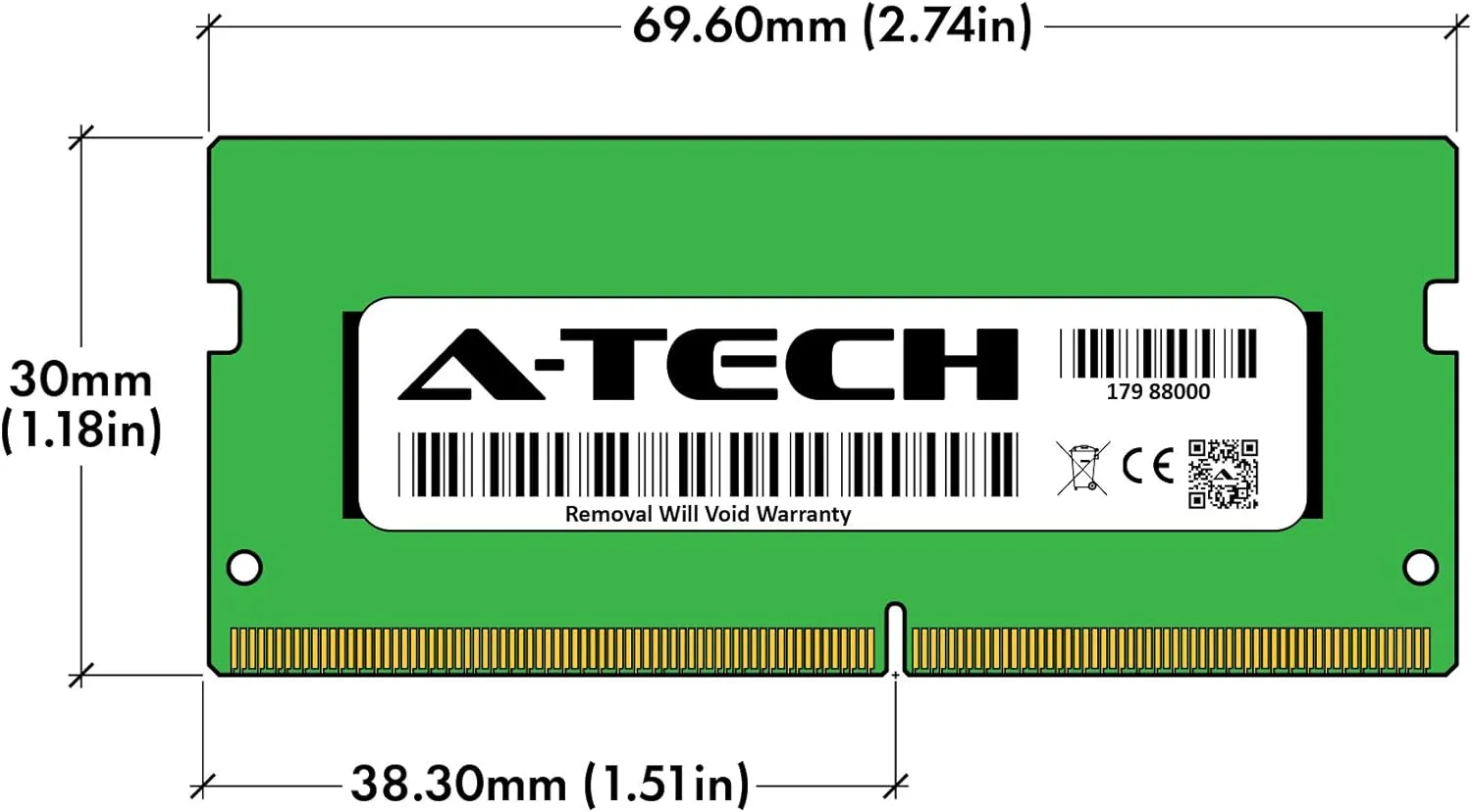 A-Tech 16GB (2x8GB) DDR4 2666MHz PC4-21300 (PC4-2666V) CL19 SODIMM 1.2V 260-Pin Non-ECC SO-DIMM Laptop Notebook RAM Memory Modules