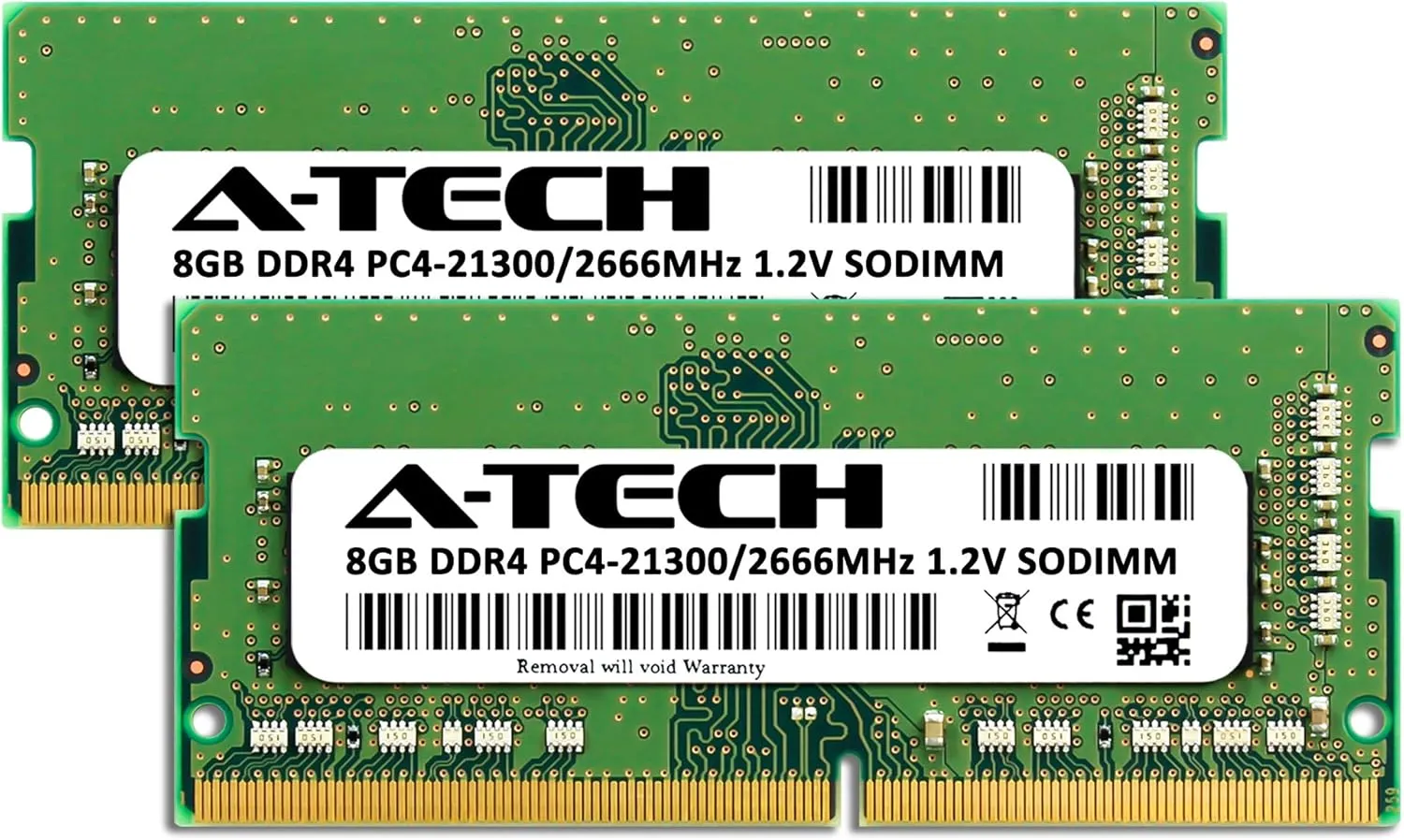 A-Tech 16GB (2x8GB) DDR4 2666MHz PC4-21300 (PC4-2666V) CL19 SODIMM 1.2V 260-Pin Non-ECC SO-DIMM Laptop Notebook RAM Memory Modules