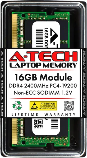 A-Tech 16GB RAM for Clevo P870TM1-G | DDR4 2400MHz PC4-19200 SODIMM Non-ECC Memory Upgrade