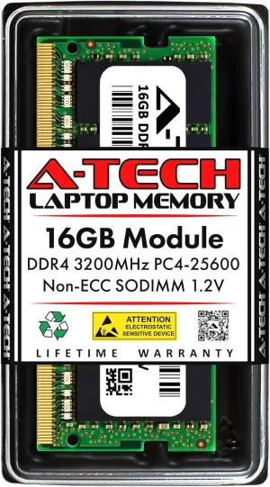 A-Tech 16GB RAM for Lenovo ThinkPad T14 Gen 3 (Intel) Laptop | DDR4 3200MHz PC4-25600 SODIMM 1.2V 260-Pin Non-ECC SO-DIMM Memory Upgrade