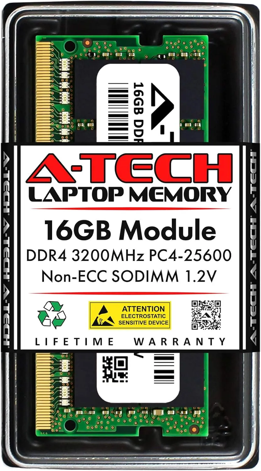 A-Tech 16GB RAM for Lenovo ThinkPad T14 Gen 3 (Intel) Laptop | DDR4 3200MHz PC4-25600 SODIMM 1.2V 260-Pin Non-ECC SO-DIMM Memory Upgrade