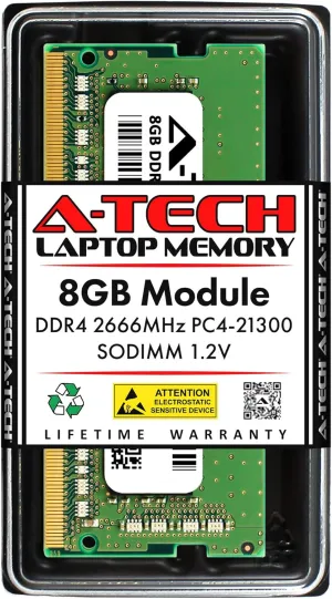 A-Tech 8GB RAM for Lenovo ThinkCentre M70a Gen 2, M70q, M720 Tiny, M900z, M90a, M90a Gen 2, M90q, M910 Tiny, M910q Tiny, M910z, M920 Tiny, M920q | DDR4 2666MHz PC4-21300 SODIMM Non-ECC Memory Upgrade