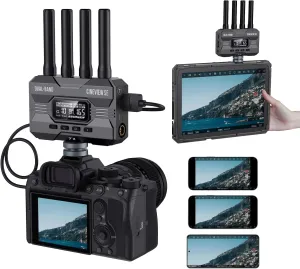 Accsoon CineView SE Wireless SDI HDMI Video Transmitter Receiver, 0.05s Latency 1200ft Range, 4APP Monitoring(iOS/Android), 1080p12Mbps Transmission System for Livestreaming Videography Filmmaking