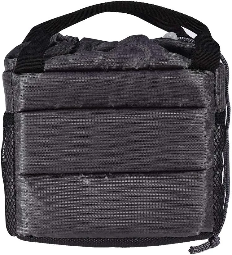 Acouto Camera Hand Bag Insert Partition Shockproof Padded Divider Case for DSLR (Grey)