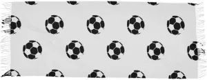 Acpiggto Winter Scarf Warm Shawl Soccer Football Sports Black White Faux Cashmere Wool Scarves