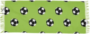 Acpiggto Winter Scarf Warm Shawl Soccer Football Sports Green Faux Cashmere Wool Scarves
