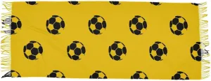 Acpiggto Women Winter Scarf Sports Football Yellow Warm Shawl Faux Cashmere Wool Scarves for Wedding Evening Dresses