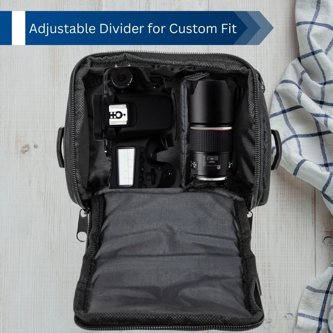 Acuvar Small Soft Padded Camera Bag for Canon, Sony, Olympus, & Samsung, DSLR Camera Bag Small, Camera Equipment Carrying Case, Gadget Bag With Shoulder Strap, Lightweight Case, Crossbody Camera Case