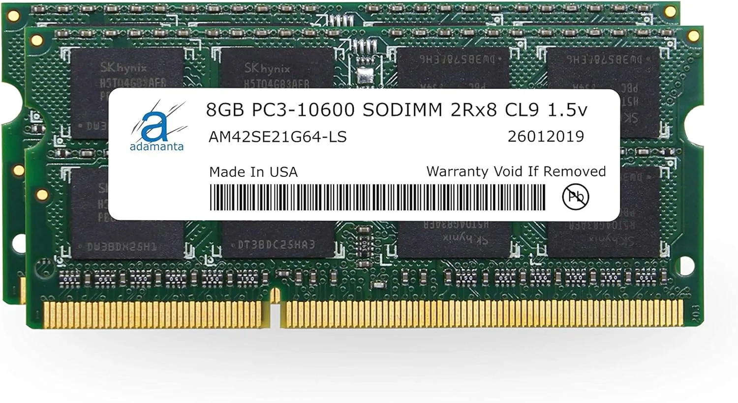 Adamanta 16GB (2x8GB) Memory Upgrade Compatible for Apple Mid 2010, Early 2011, Mid 2011, Late 2011 iMac, MacBook Pro, Mac Mini DDR3 1333Mhz PC3-10600 SODIMM 2Rx8 CL9 1.5v Module RAM