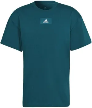 adidas Mens Essentials FeelVivid Drop Shoulder T-Shirt, Teal, Medium