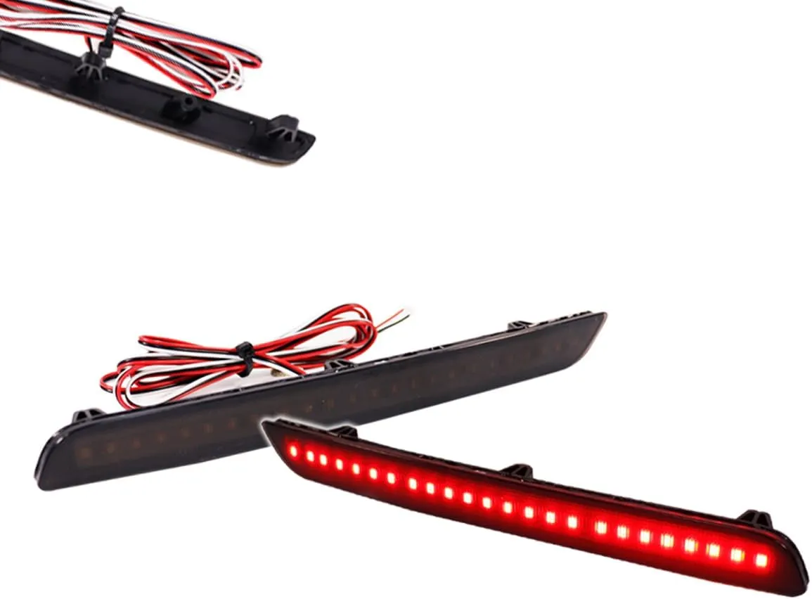 ADIIL 2PCS Smoked Lens Red LED Rear Fog Light Bumper Reflectors Brake Tail Lamps For 2020 2021 2022 Toyota GR Supra
