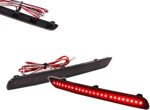 ADIIL 2PCS Smoked Lens Red LED Rear Fog Light Bumper Reflectors Brake Tail Lamps For 2020 2021 2022 Toyota GR Supra