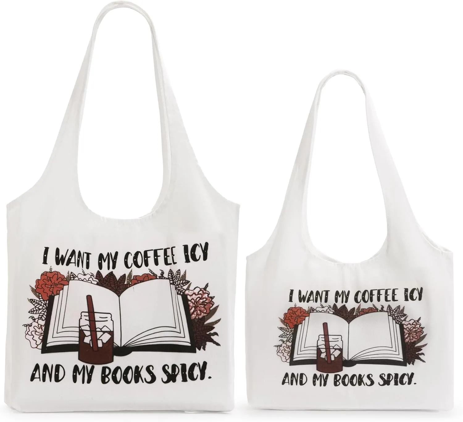 Aesthetic Canvas Tote Bag for Women Reusable Casual Shoulder Shopping Canvas Bag Set for Beach Work