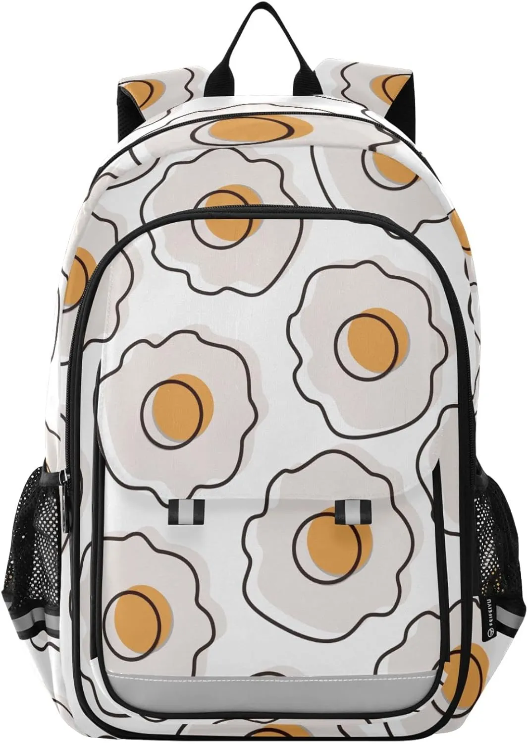 ALAZA Fried Eggs Pattern in Watercolor Casual Backpack Travel Daypack Bookbag