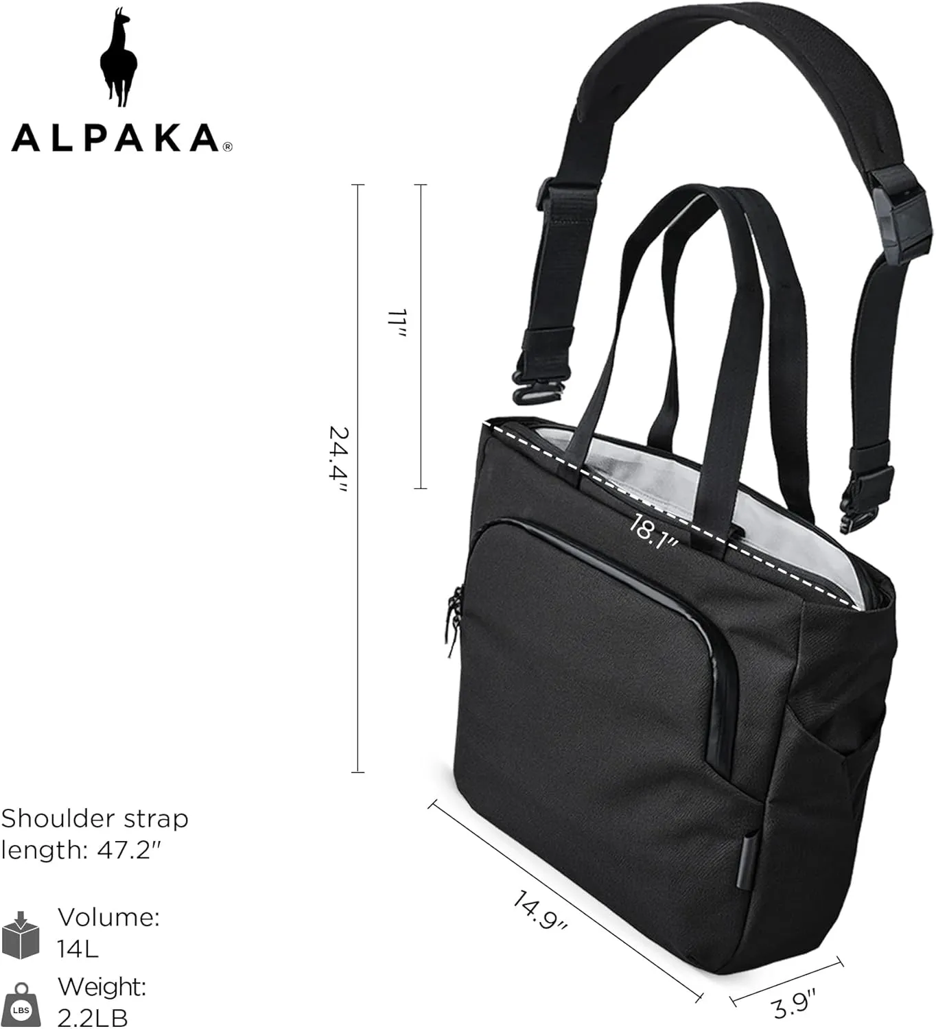 ALPAKA Bravo Tote Bag for 16 Inch MacBook Pro – Weatherproof 16 Inch Laptop Briefcase for Men & Women, Work Travel Tote