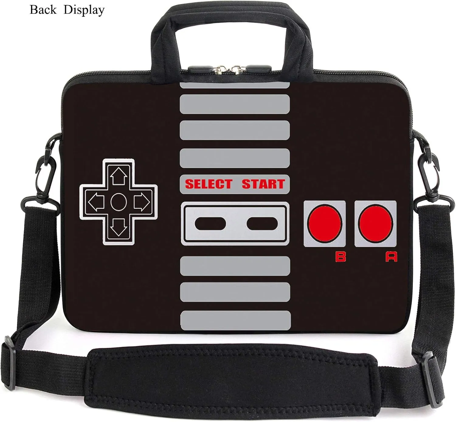 AMARY 14" 15" 15.4" 15.6" laptop sleeve chromebook case adjustable shoulder strap with handle accessory pocket for men women (Games)