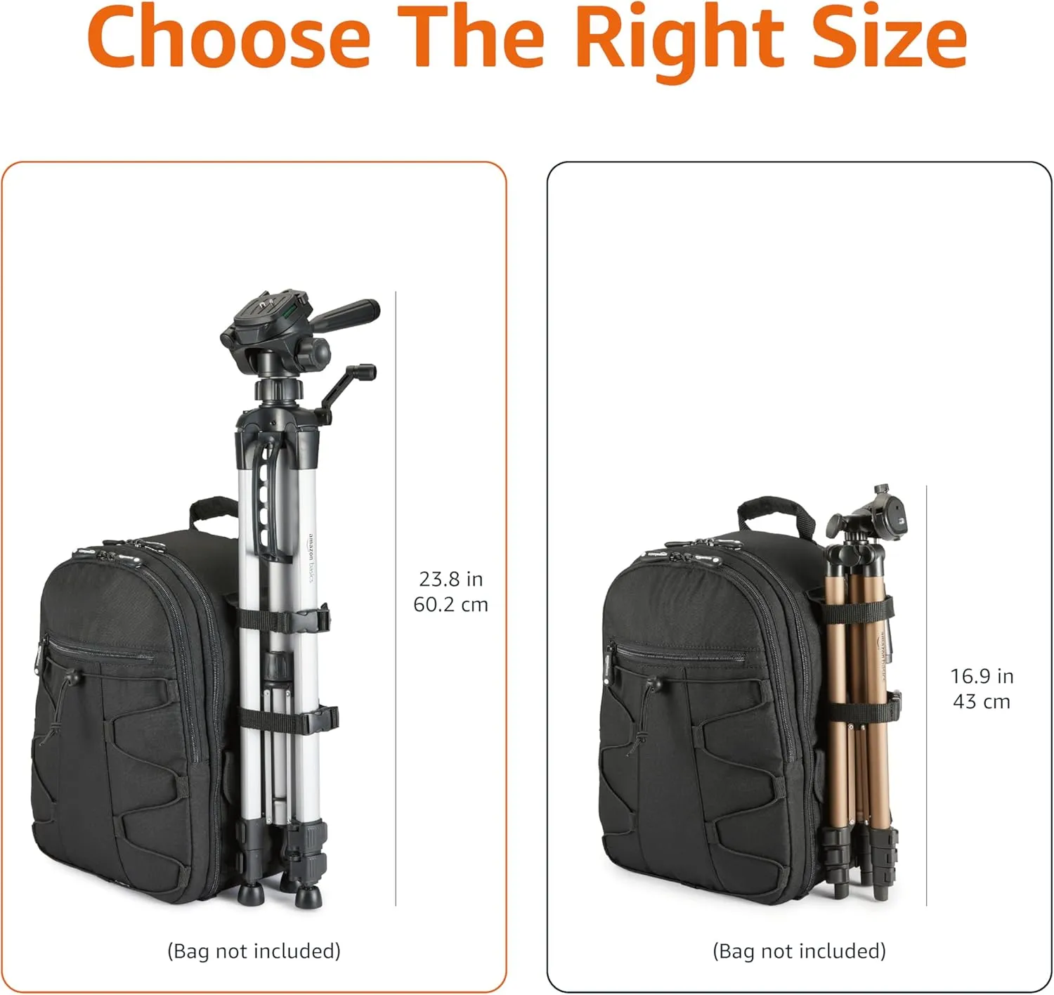 Amazon Basics 60 inch Lightweight Tripod with Bag, Black
