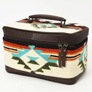 American Darling Sunrise Aztec Genuine Leather Western Jewelry Cosmetic Bag