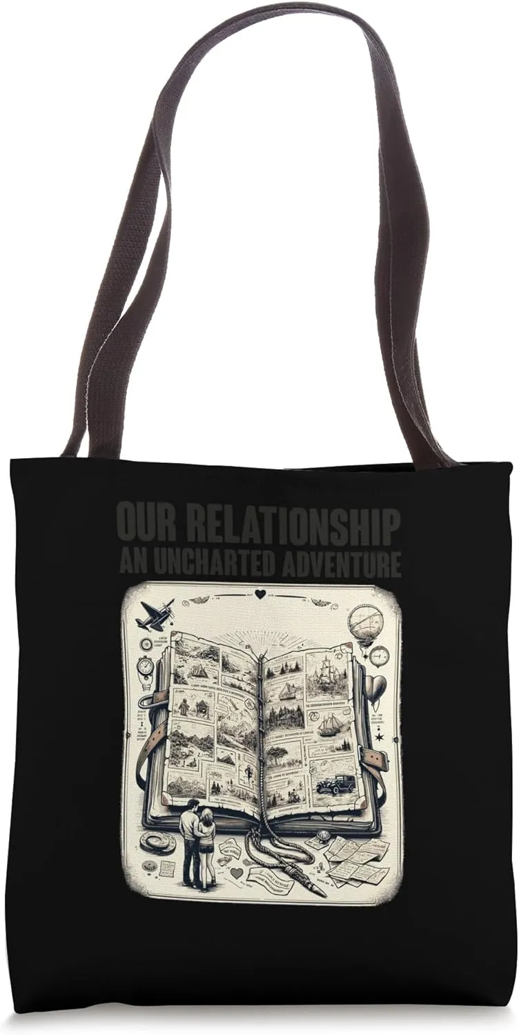 An Uncharted Adventure Geocaching Scavenger Hunt Couple Tote Bag