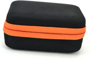 Angoily Portable Oil Bottle Storage Bag Storage 5ML-15ML Capacity Zipper Design Drop, 黑橙色, medium
