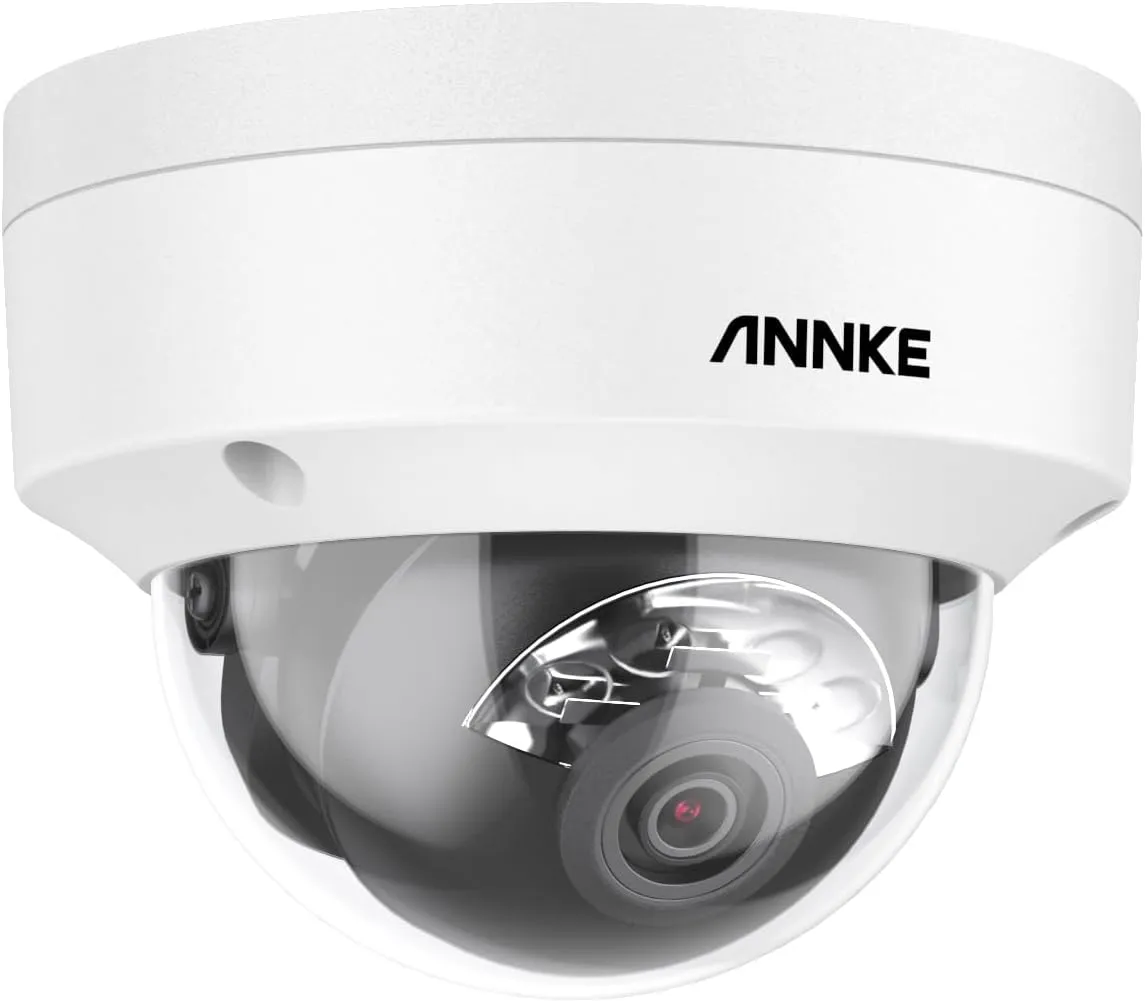 ANNKE C1200 12MP PoE IP Security Camera Outdoor, Dome Camera for Home Surveillance, Human/Vehicle Detection, Spotlight Color Night Vision, 2.8mm Wide Angle, Up to 512GB microSD Card