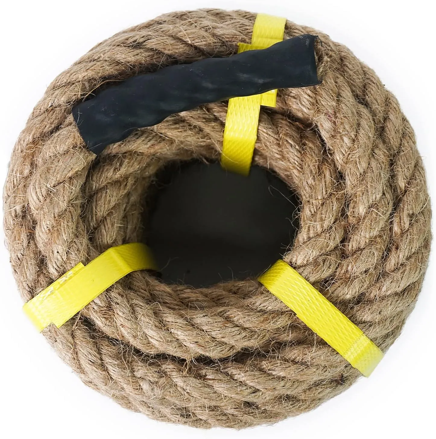 Aoneky Jute Rope - 1.18/1.5 Inch Twisted Hemp Rope for Crafts, Climbing, Anchor, Hammock, Nautical, Cat Scratching Post, Tug of War, Decorate (1 inch x 48 Feet)