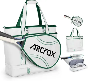 ARCFOX Tennis Racket Bag 2-in-1 Large Capacity Tennis Racket Backpack for Women and Men, Water-Resistant Lightweight Tennis Crossbody Bag for Pickleball Paddles, Badminton Squash Racquet
