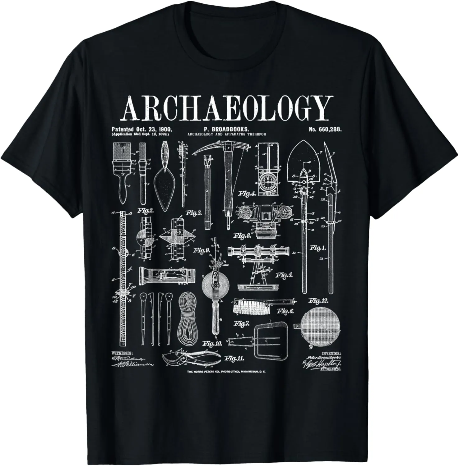 Archaeologist Archaeology Student Field Kit Vintage Patent T-Shirt