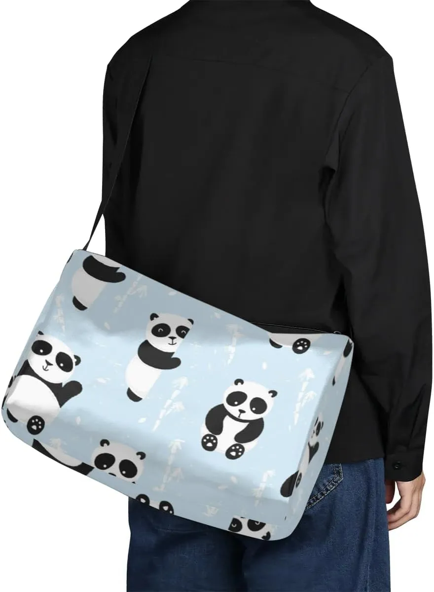 Asian Panda Bears Small Gym Bag for Men Women Workout Sport Duffle Bag Waterproof Weekender Overnight Bag Lightweight Carry on Tote Bag Crossbody Shoulder Travel Bag for Swim Yoge Dance