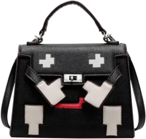 Axcone Fashionable and trendy cute cartoon style single diagonal cross handbag