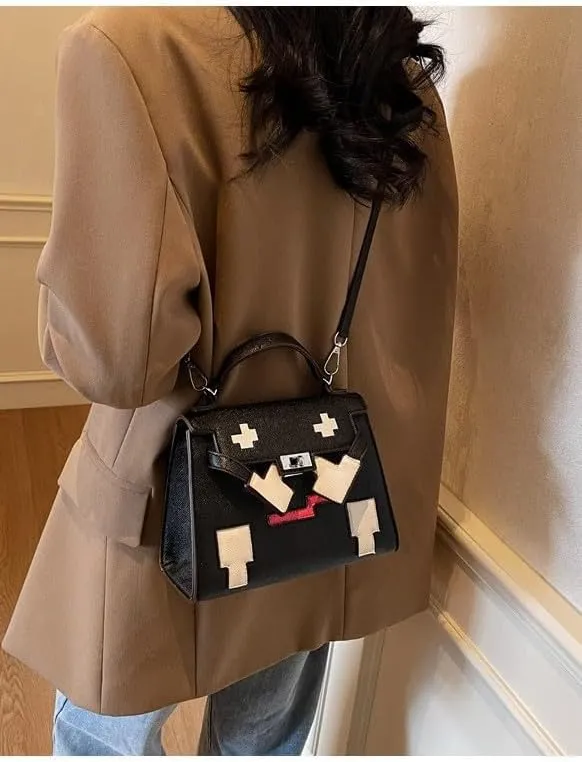 Axcone Fashionable and trendy cute cartoon style single diagonal cross handbag