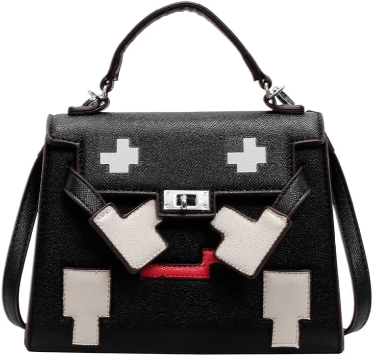 Axcone Fashionable and trendy cute cartoon style single diagonal cross handbag