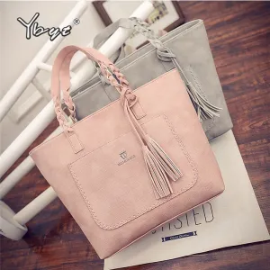 Bag PU Shopping Get it before it's Shoulder Lady Bag Tassel YBYT for Totes Brand High-trust Woman Handbags Fashion Shoulder Purse Vintage Daily Causal Leather