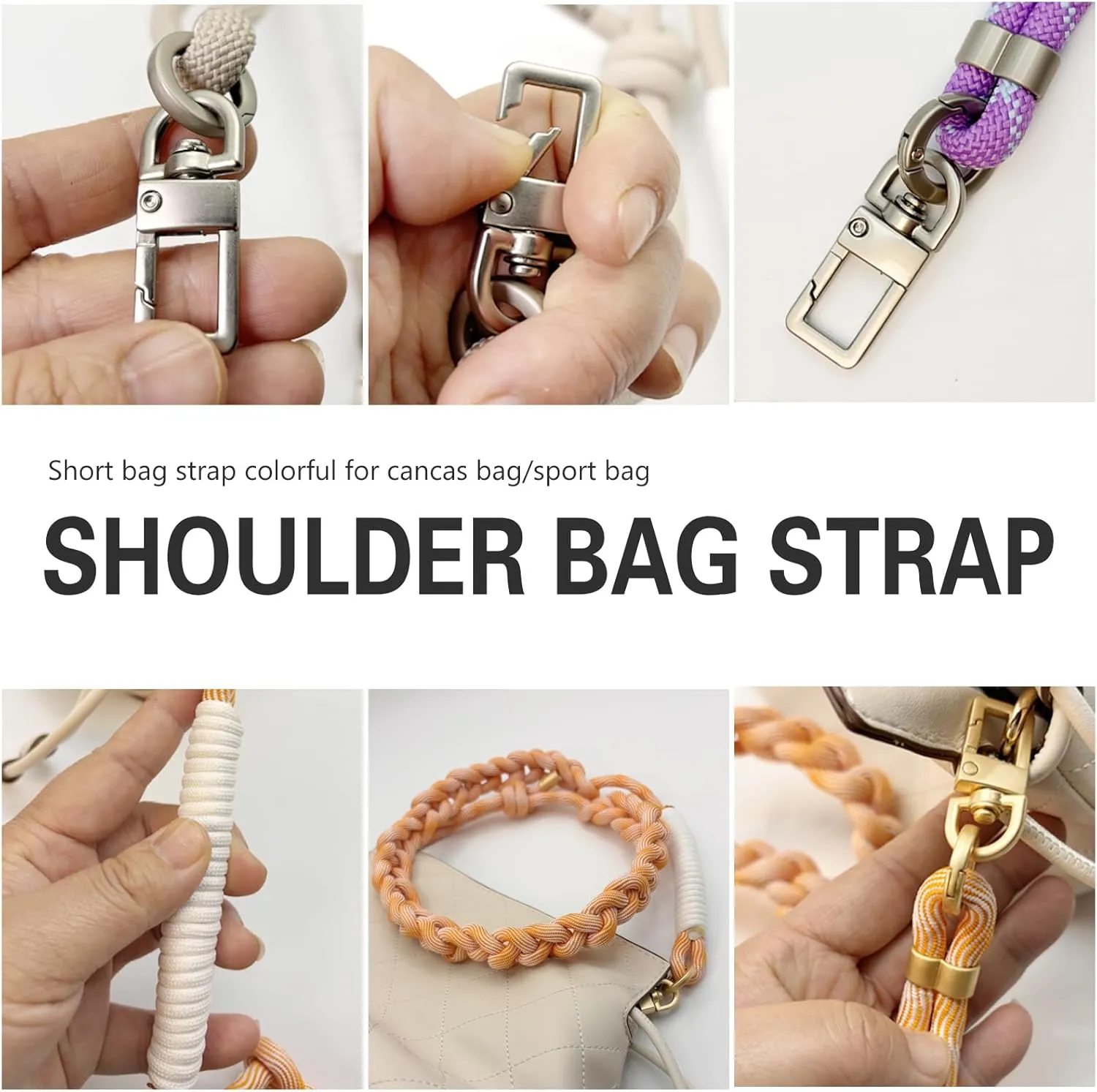 Bag Strap Crossbody Adjustable Shoulder Bag Strap Replacement Paracord Straps for Canvas/Sport Bag for Outdoor