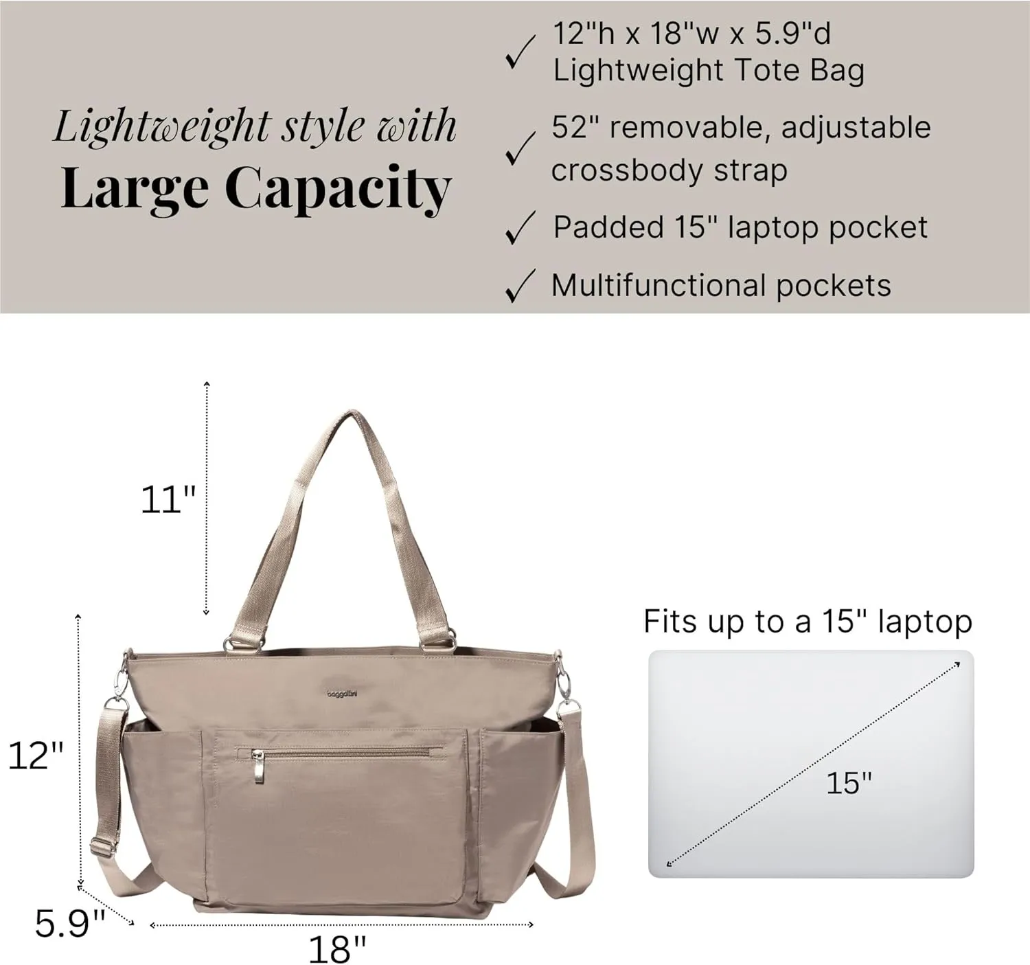 Baggallini Modern Avenue Tote