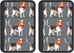 Beagle Patterns Car Seat Belt Pad 2 Pack Universal Fit Seatbelt Cover Soft and Comfortable Backpack Shoulder Pad Adjustable Neck Cushion Protector Harness Pad for Car Bag