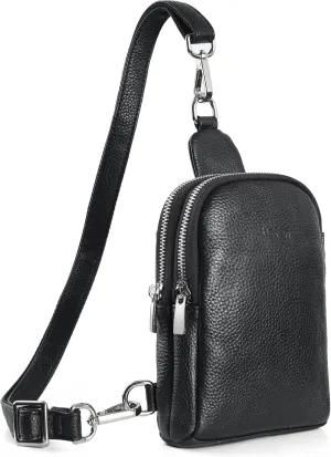 befen Geniune Leather Small Sling Bags Fanny Pack Crossbody Bags Purses Gifts for Women Teen Girls Travel
