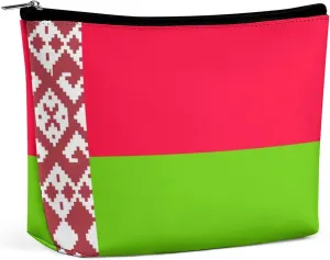 Belarus Flag Makeup Organizer for Women Travel Cosmetic Bag Lightweight Pouch for Purse