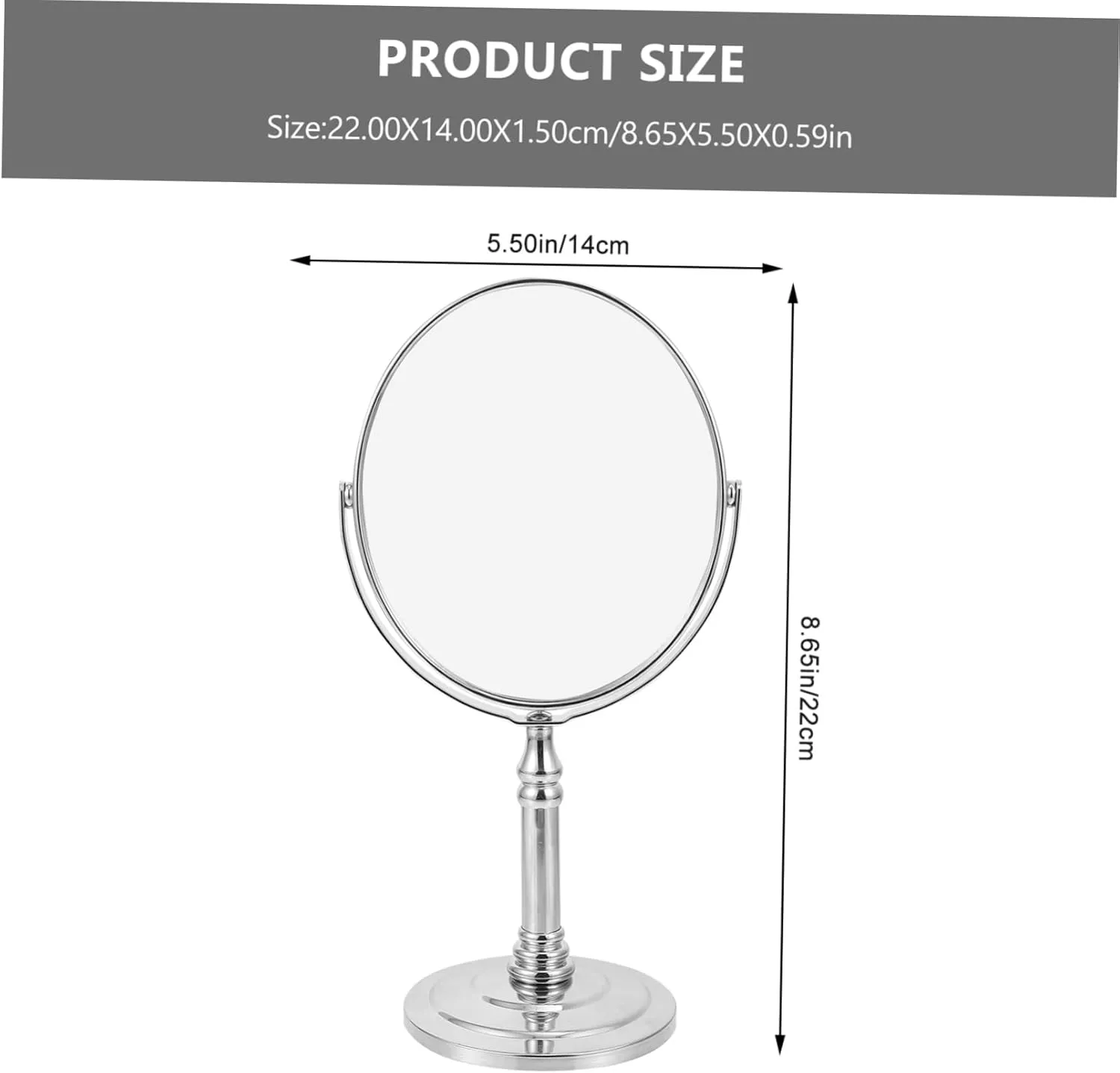 BESPORTBLE 1pc Desktop Mirror Concise Metal Vanity Mirror for Makeup Tabletop Design Accessory for Girls for Bedroom and Dressing Table Random Style