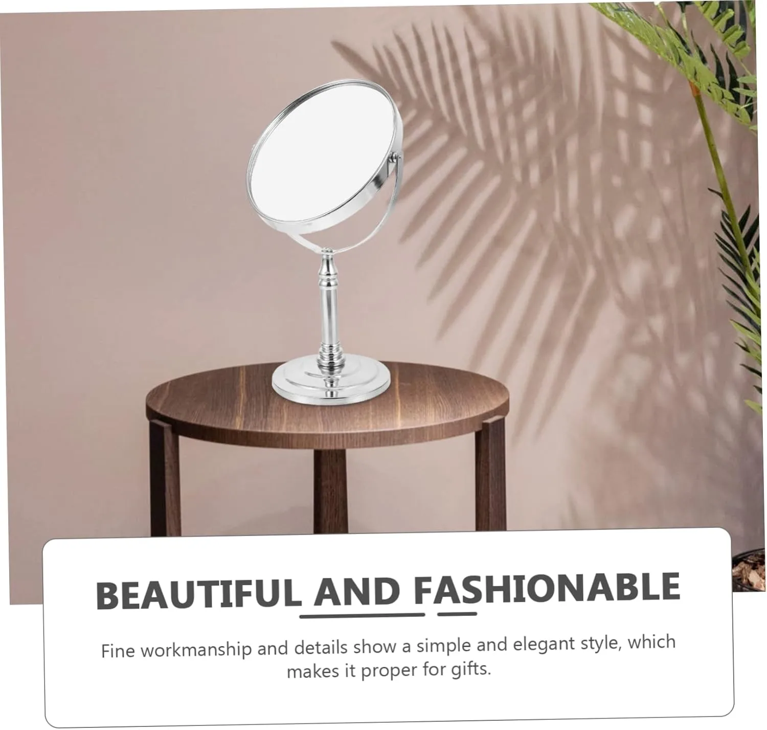 BESPORTBLE 1pc Desktop Mirror Concise Metal Vanity Mirror for Makeup Tabletop Design Accessory for Girls for Bedroom and Dressing Table Random Style