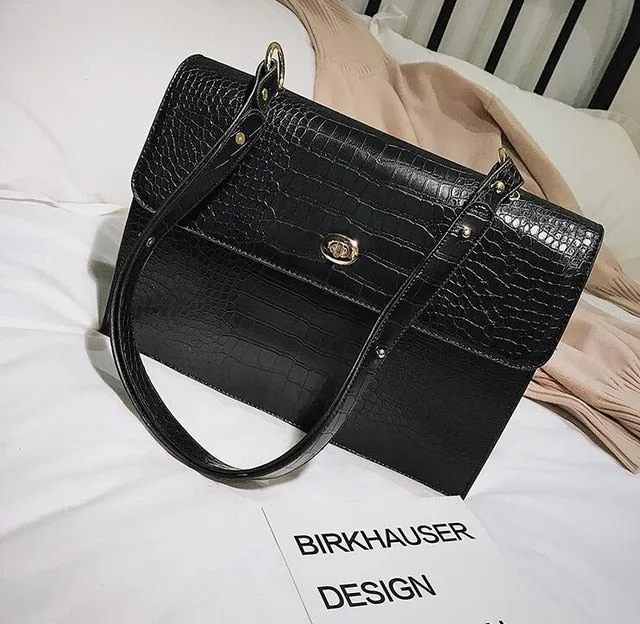 Big 2018 New Quality Leather Endless choices bag pattern Women's Crocodile Fashion High-tech Large European Messenger Tote Female Bags Handbag Shoulder PU
